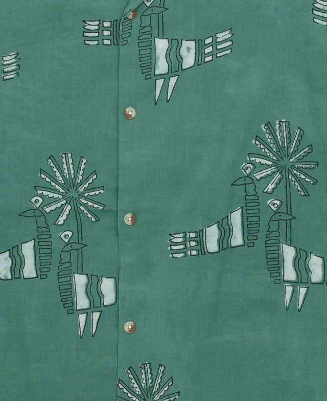 Camisa Oba Mulmul - sea green