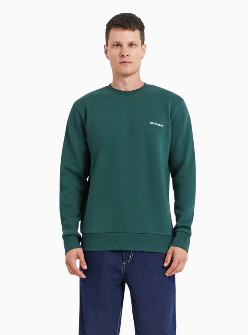 Sudadera Script Embroidery - treehouse / white