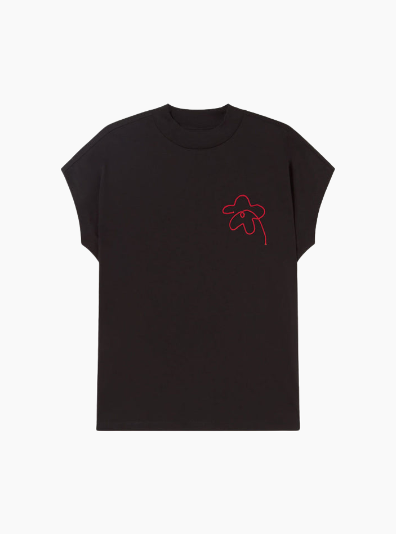 Camiseta bordada a mano Flower Volta