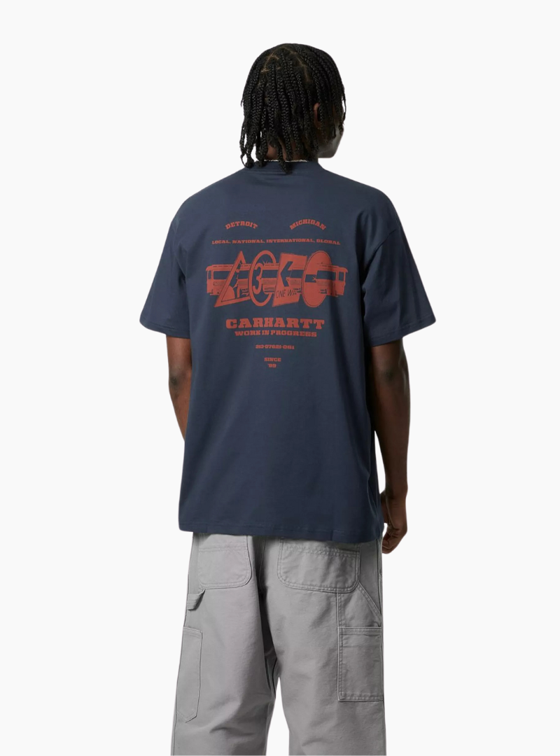 Camiseta S/S Runaway - blue / vermillion