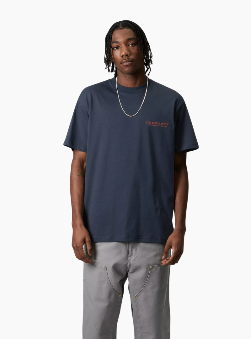 Camiseta S/S Runaway - blue / vermillion