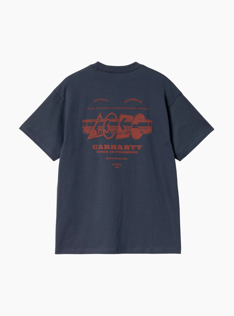 Camiseta S/S Runaway - blue / vermillion