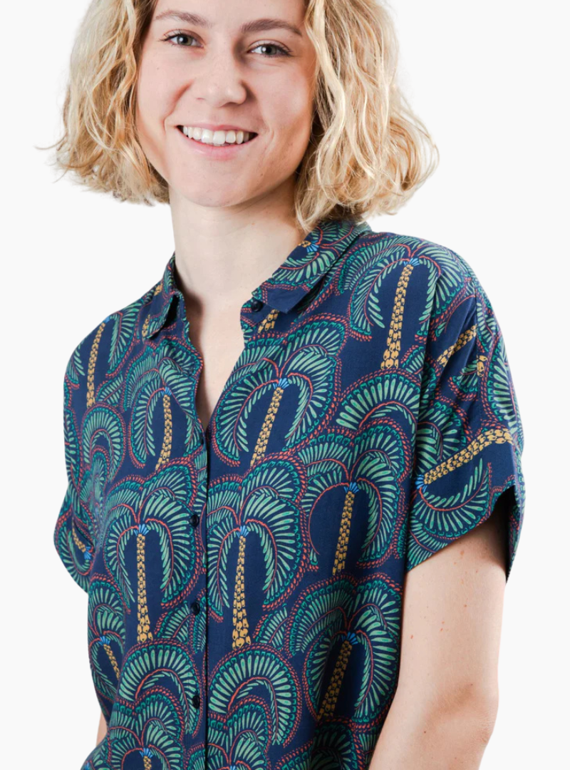 Blusa Borneo - Batwing Navy