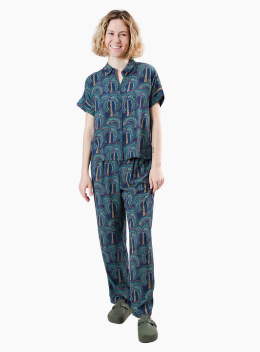 Blusa Borneo - Batwing Navy