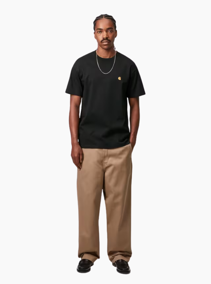 Camiseta S/S Chase - black / gold