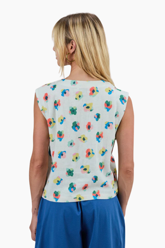 Blusa Mini Flower - ecru