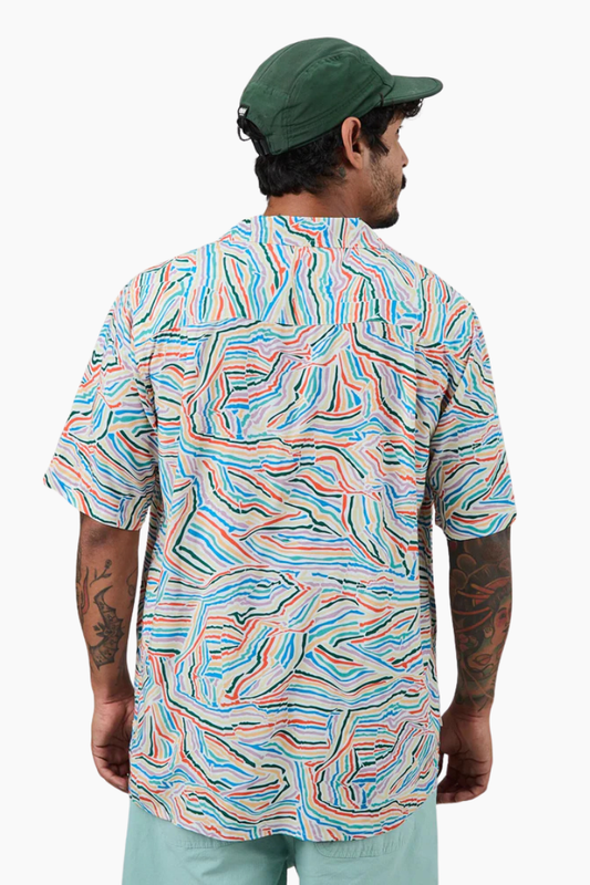 Camisa Aloha Messy Stripes