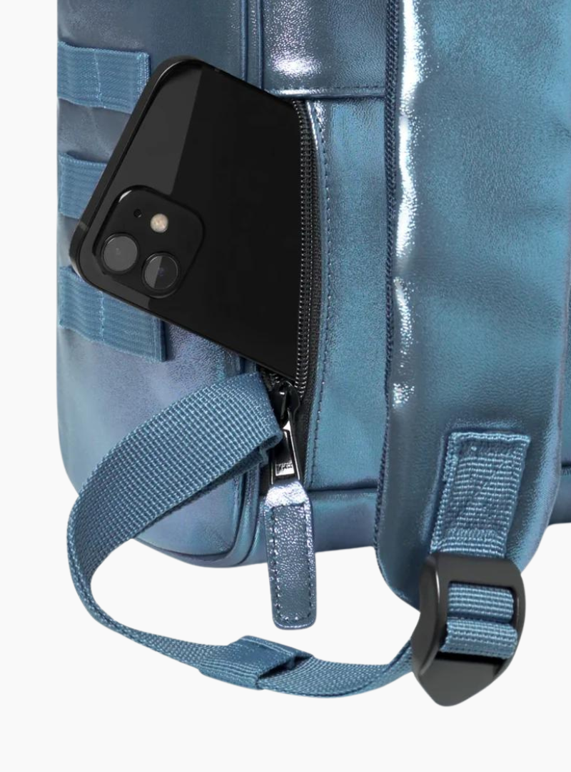 Mochila adventurer mini - metallic blue
