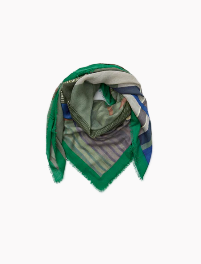 FULAR LINEN GRAPH WOOL - GREEN