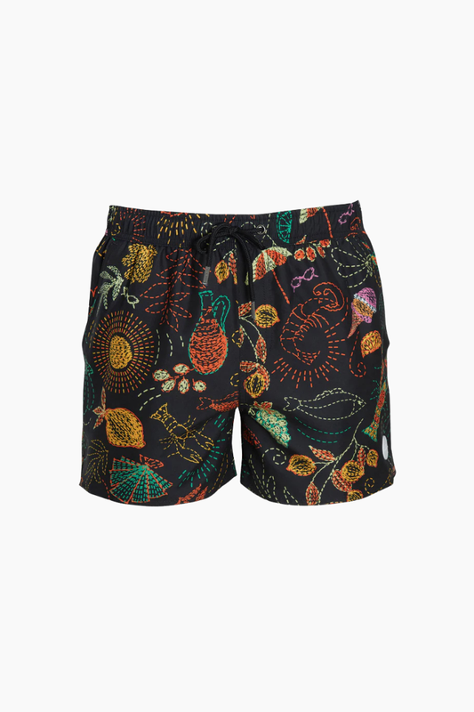 Bañador Native Youth negro con estampado gráfico multicolor