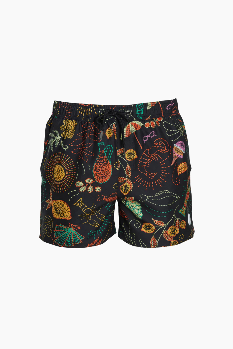 Bañador Native Youth negro con estampado gráfico multicolor