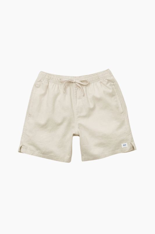 pantalon corto isahia en color gris claro de algodón y lino