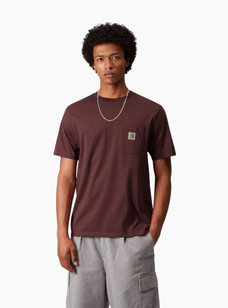 Camiseta Carhartt WIP S/S Pocket color Rondo con bolsillo y etiqueta tejida
