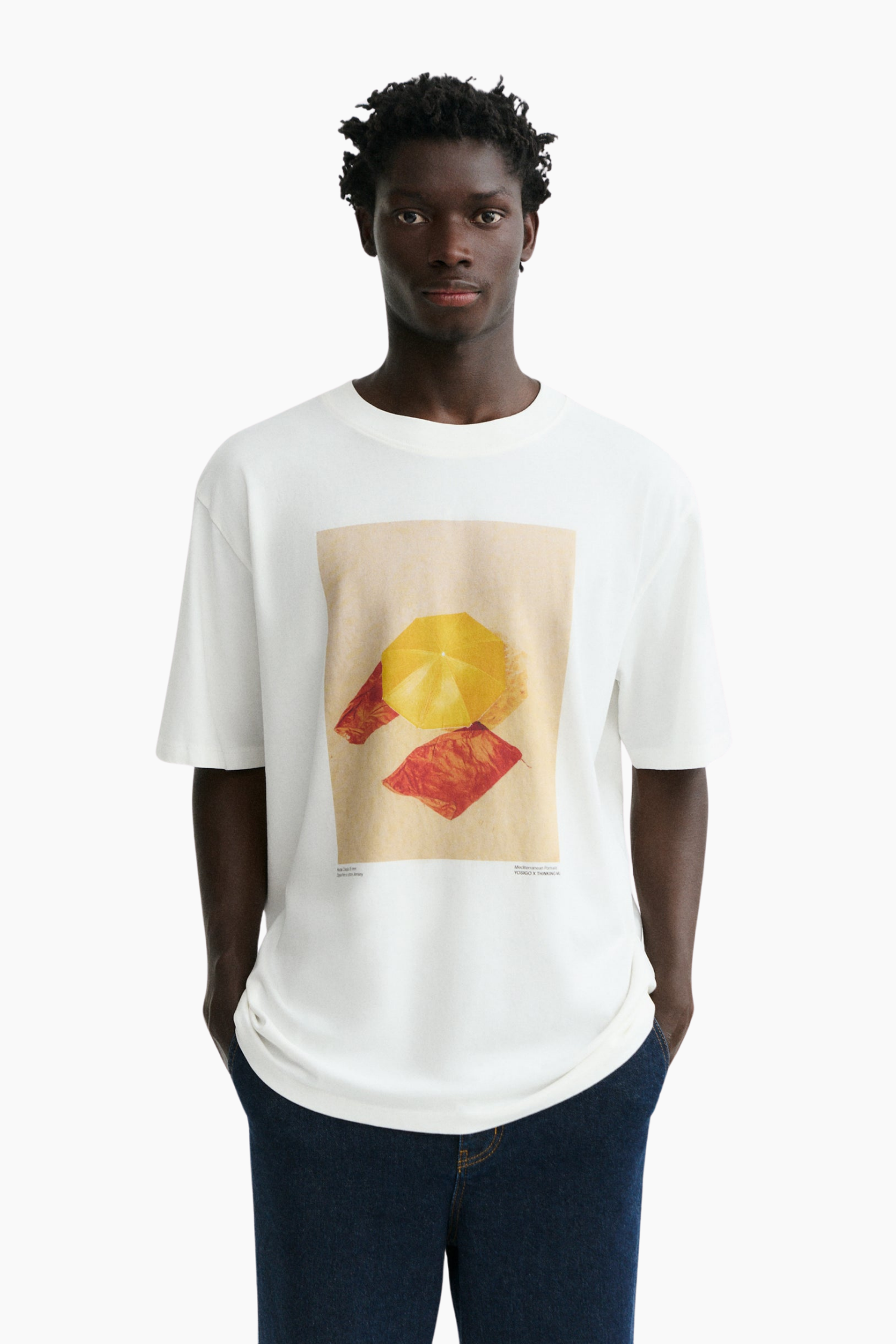 Camiseta oversize Yosigo Eric de Thinking Mu para hombre en algodón orgánico con fotografía artística estampada