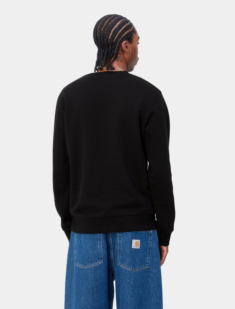 Sudadera Script Embroidery - black / white