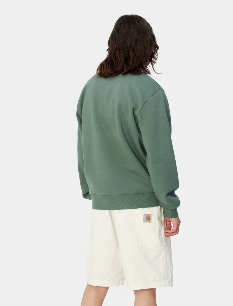 Sudadera Script Embroidery - park / white
