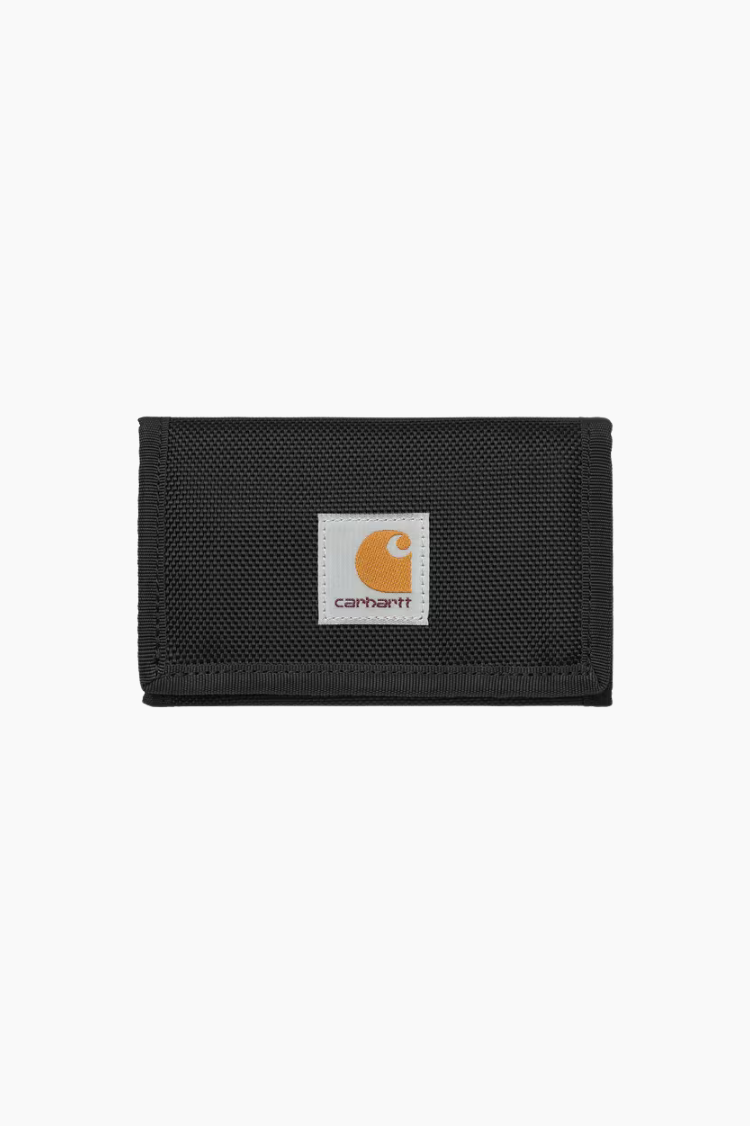 Cartera Carhartt WIP Prescott Wallet negra con cierre velcro
