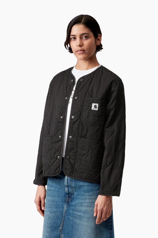 Chaqueta Carhartt WIP Kylan Liner negra acolchada estilo workwear