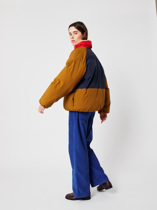 Anorak acolchado color block