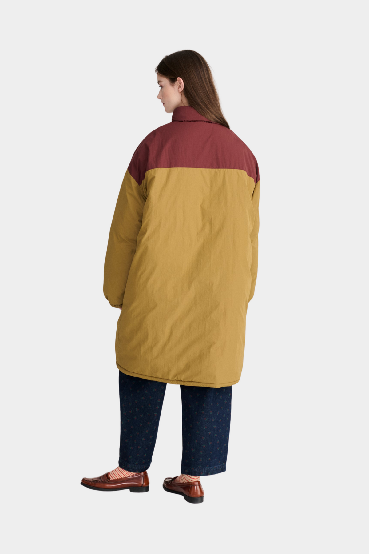 Parka Acolchada Oversize Color Block