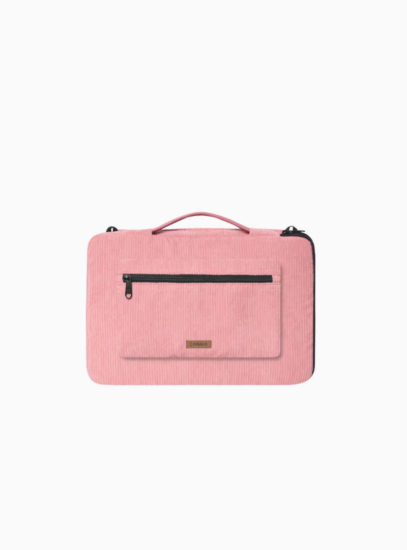 Funda portátil Cabaïa 14 pulgadas Gold Coast vegana reciclada con correa bandolera y bolsillo intercambiable