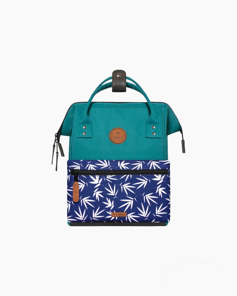 mochila cabaia adventurer mini san francisco azul turquesa estampada