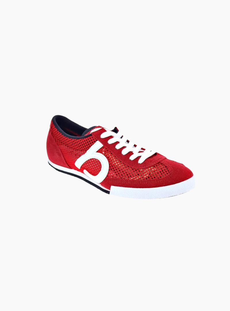 Zapatillas Duuo Strabe 12 Rojo para mujer fabricadas en España con malla reciclada y materiales veganos