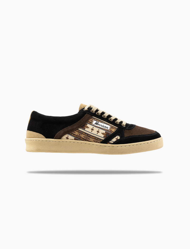 Zapatillas Morrison Alabama Negro Smith Vainilla unisex serraje étnico