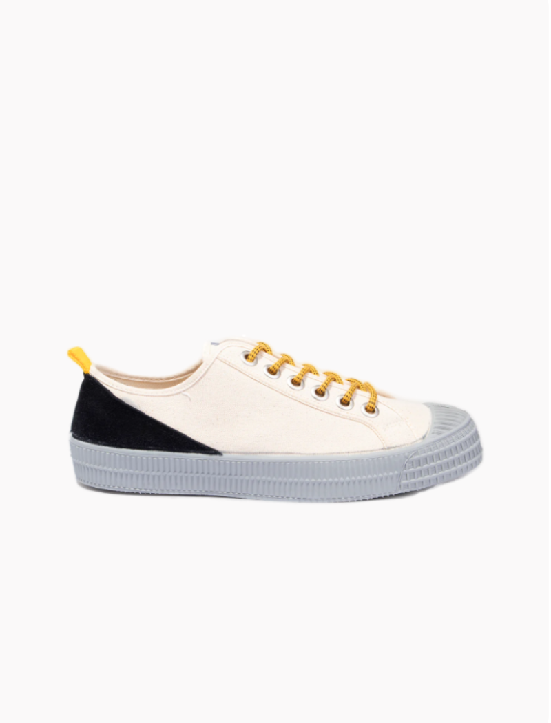 Zapatillas Novesta Star Master Hiker beige black unisex de lona y caucho natural