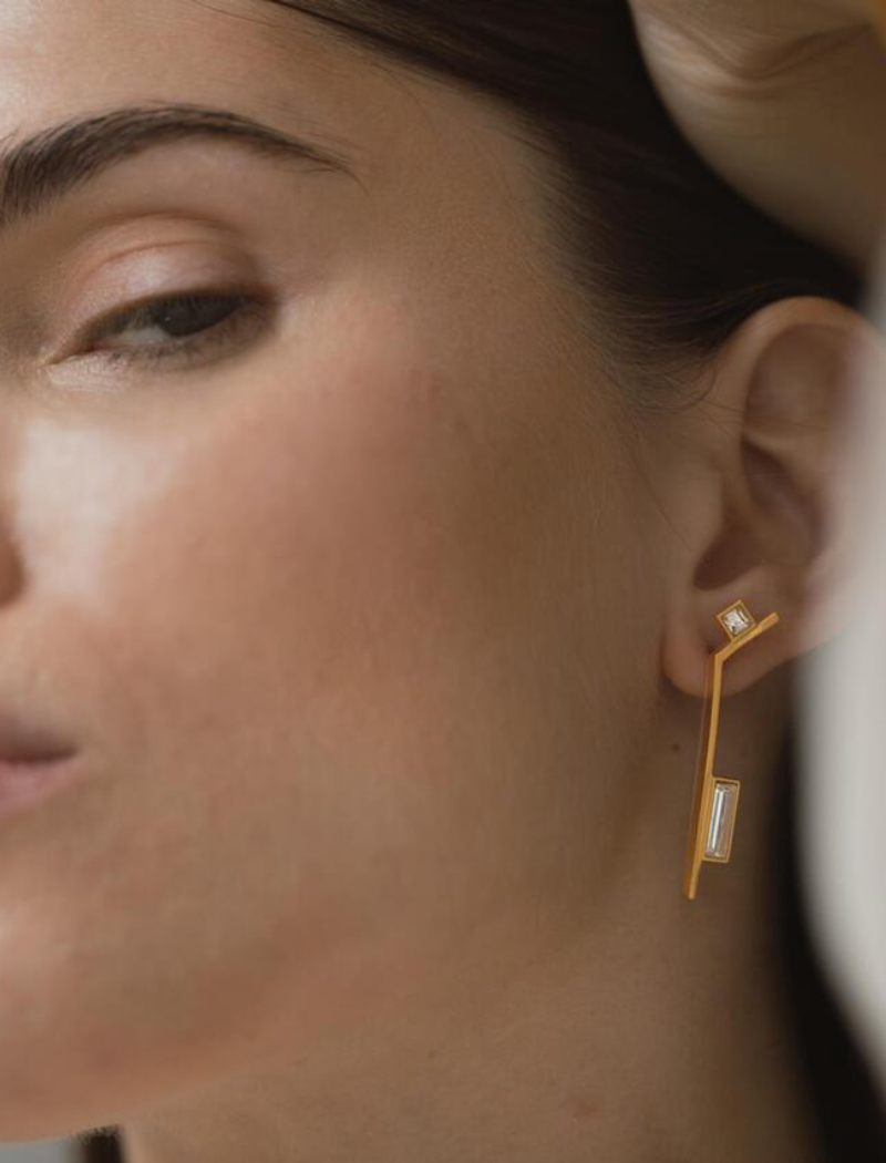 Pendientes geoda midi gold