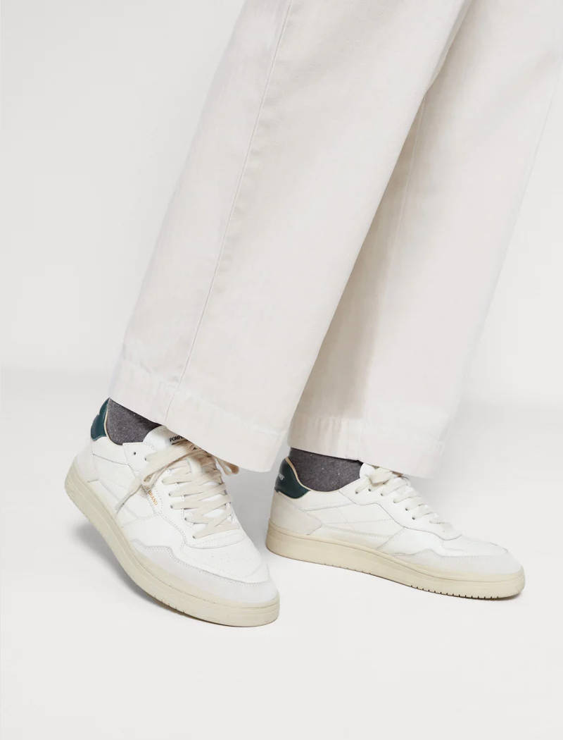 Zapatillas Elan Ecru Jasper de Pompeii para hombre en color crudo con inspiración sneaker vintage de los años 80.