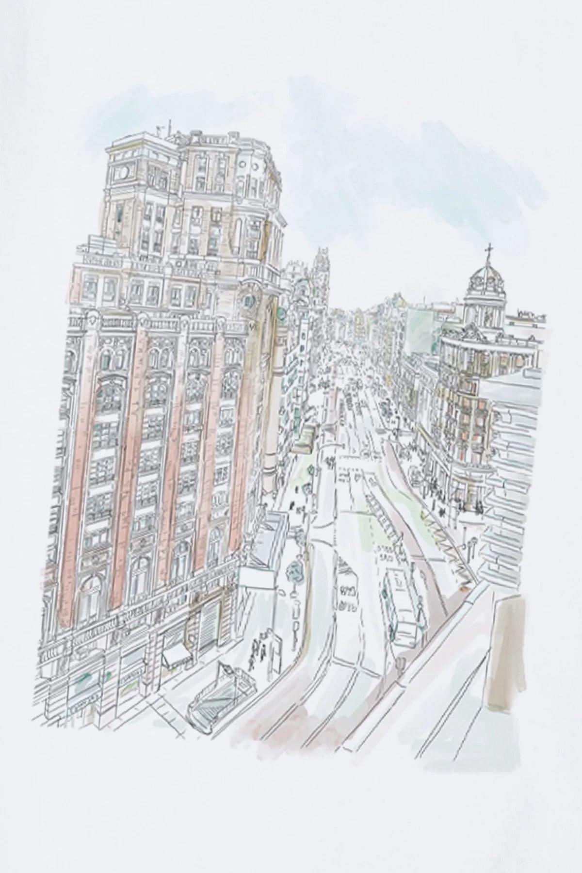 Camiseta Gran Vía - Plain White