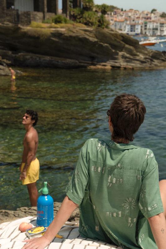 Camisa Oba Mulmul - sea green