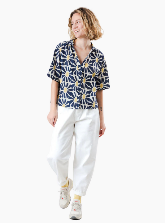 Blusa Cropped Marisol - navy