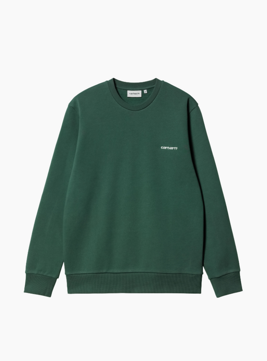 Sudadera Script Embroidery - treehouse / white