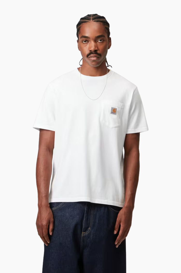 Camiseta S/S Pocket - white