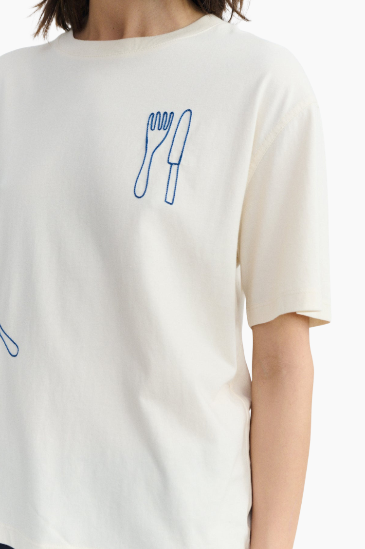 Camiseta Bordado Cubiertos Lucía
