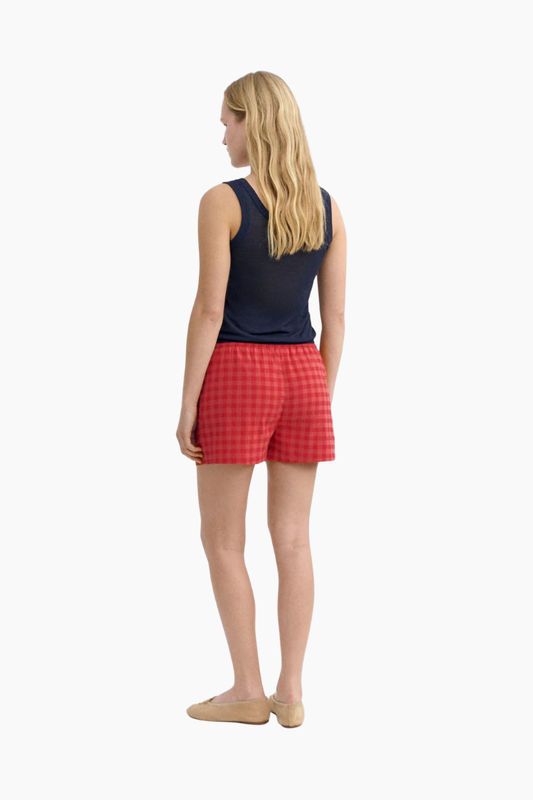 Pantalón corto Geraldine - red checks