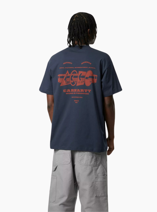 Camiseta  S/S Runaway - blue / vermillion