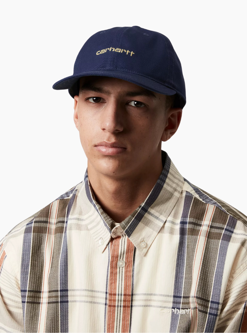 Gorra Canvas Script - ink / air yellow