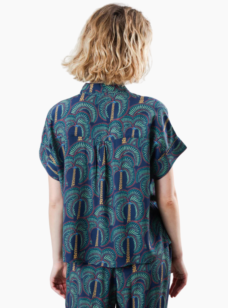 Blusa Borneo - Batwing Navy