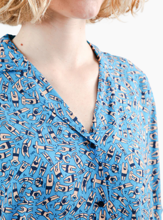 Blusa Aloha Just Swim - blue