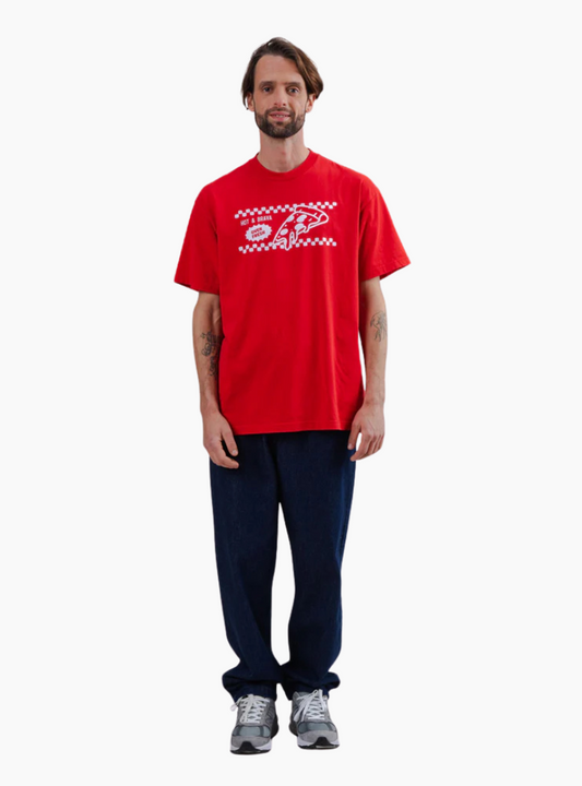 Camiseta Oversize Hot & Brava Pizza  - Roja
