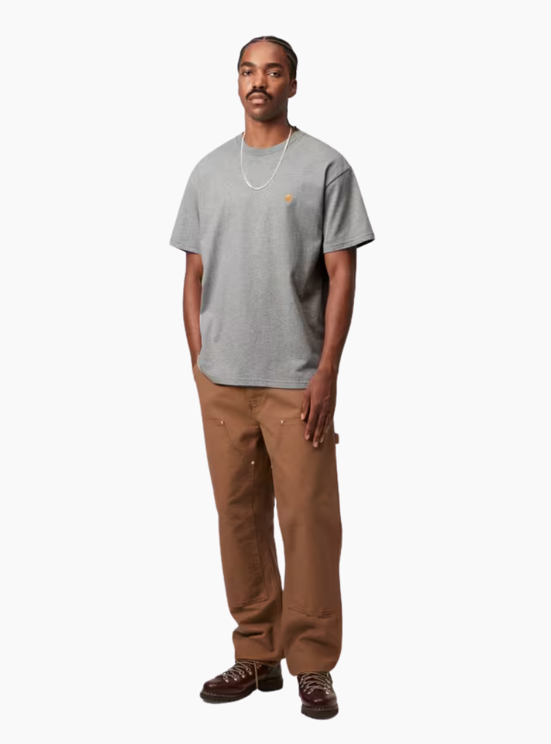 Camiseta S/S Chase - grey heather / gold