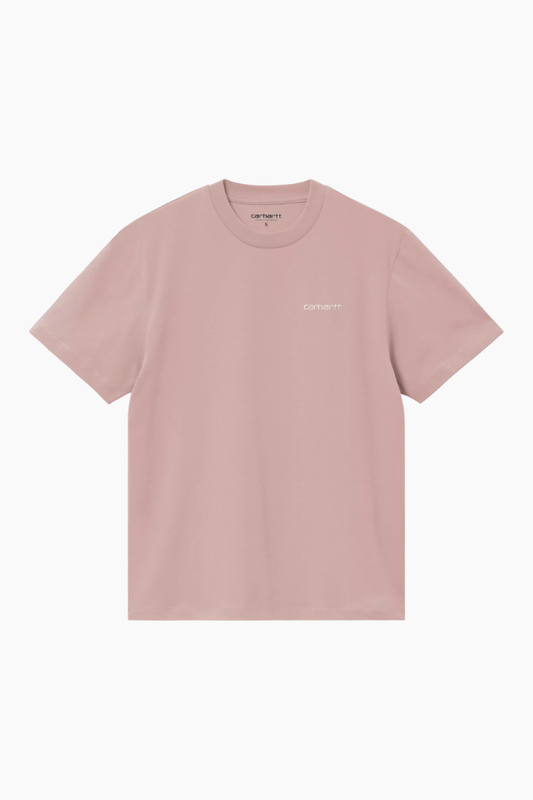 Camiseta W S/S Script Embroidery - Gentle Pink / Cinnerus