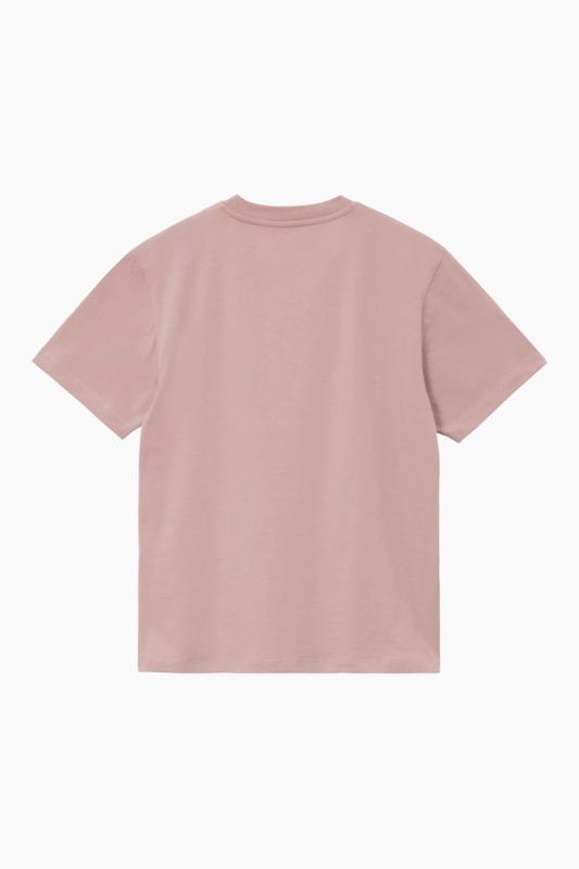 Camiseta W S/S Script Embroidery - Gentle Pink / Cinnerus