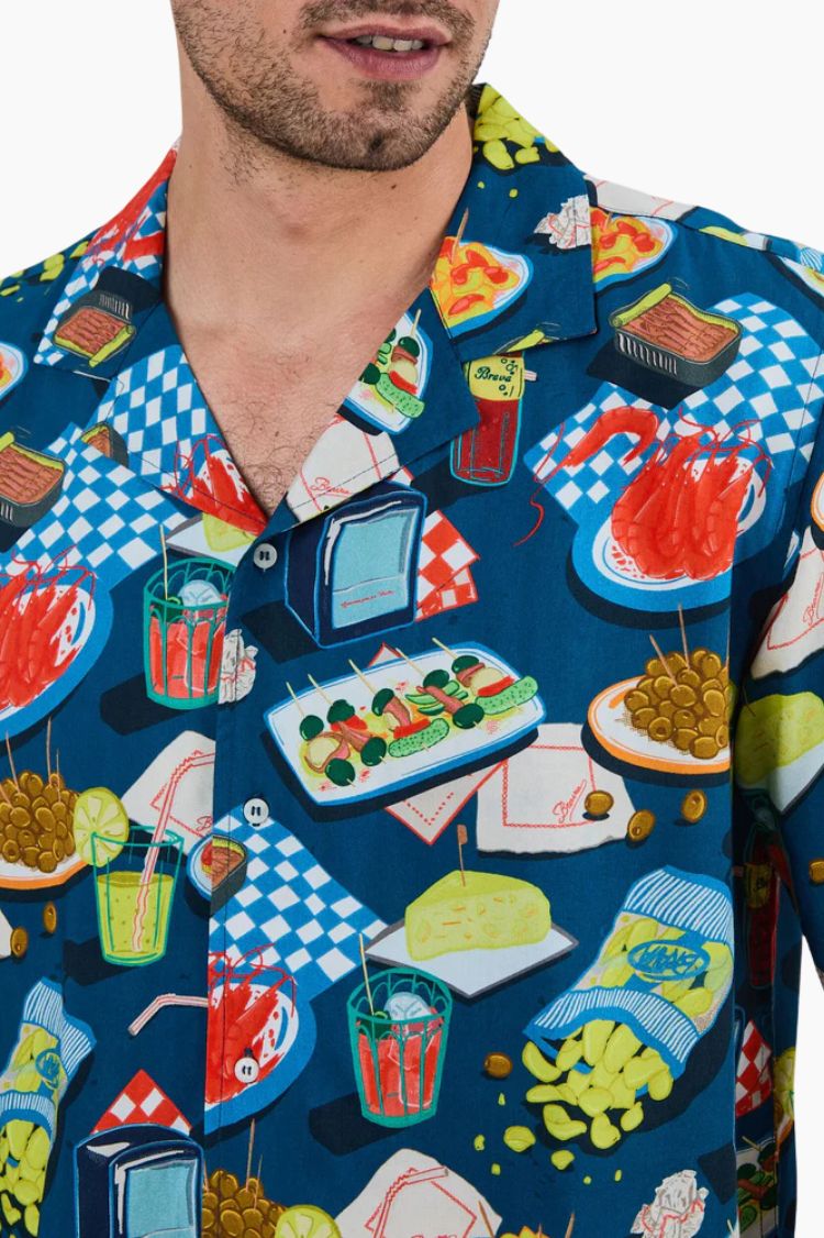 Camisa Aloha Chiringuito azul