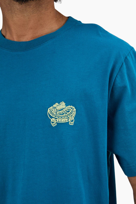 Camiseta Crocodile Asis x Brava azul