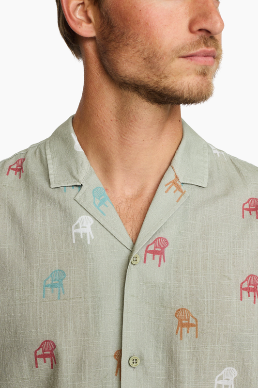 Camisa Cuban Chairs - Light Green
