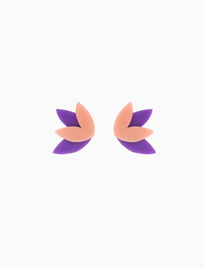 PENDIENTES ESPIGA MALVA